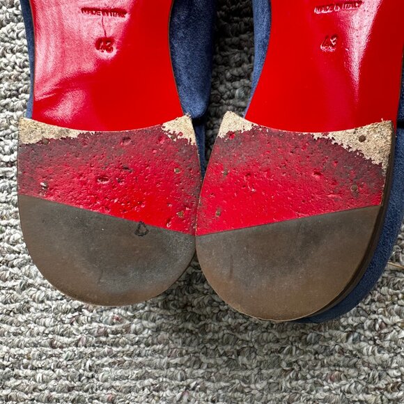 Christian Louboutin Dandelion Velvet Loafers – Blue Suede main image 13